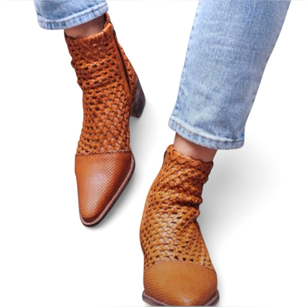 Free People In The Loop Woven Leather Boots - Picture 3 of 13